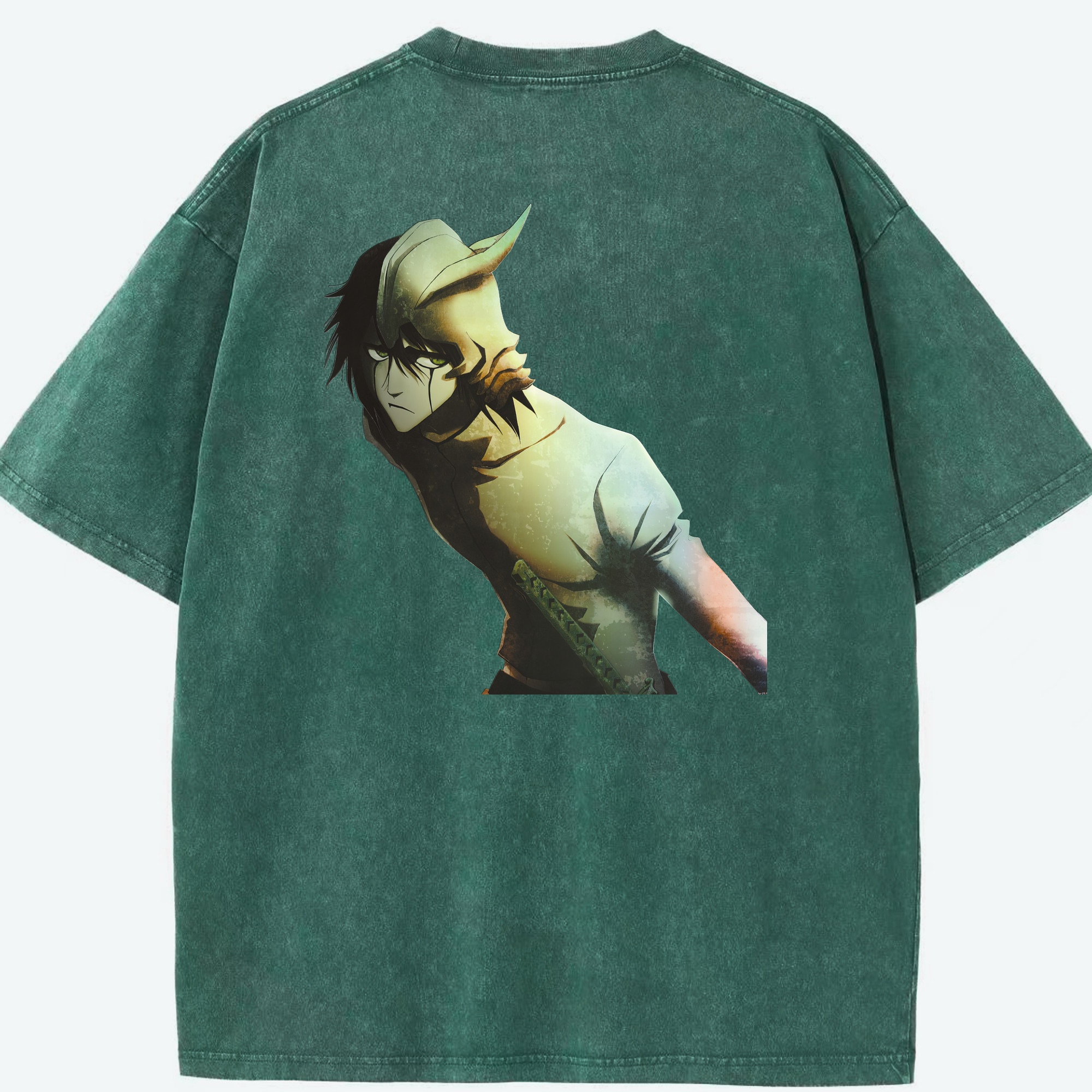 （画像用） ブリーチ ウルキオラ·シファー BLEACH Ulquiorra cifer 綿100% ヴィンテージ風 半袖Tシャツ（背面プリント）